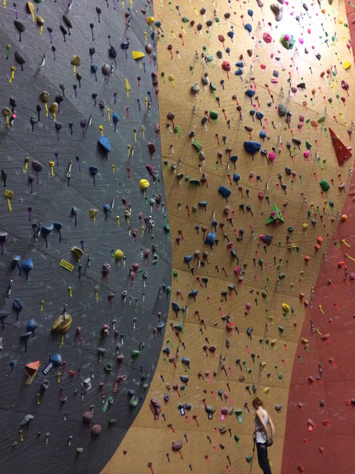 Climbing at the gym